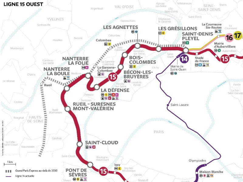 Paris Grand Paris Express Metro Hattı 15 Batı Kesimi Yapımı